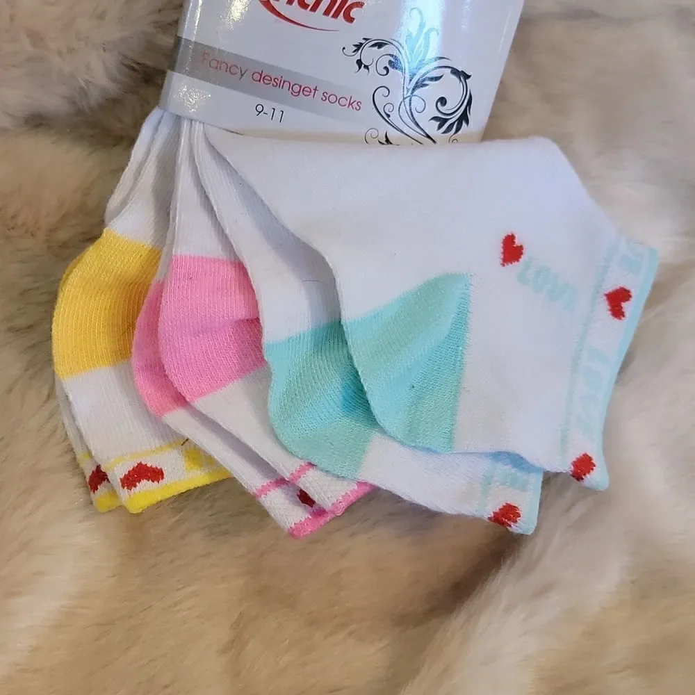 FRENCHIC ANKLE SOCKS, 3 PAIRS - NEW!